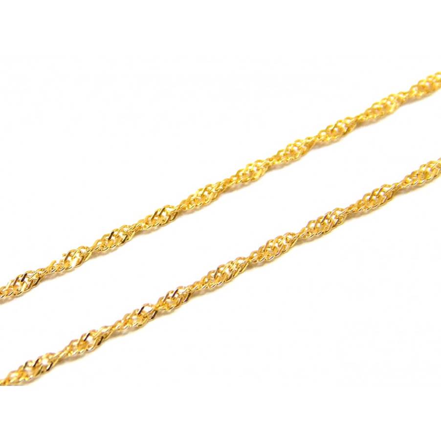 Corrente De Ouro 18k Singapura De 0,8mm Com 45cm