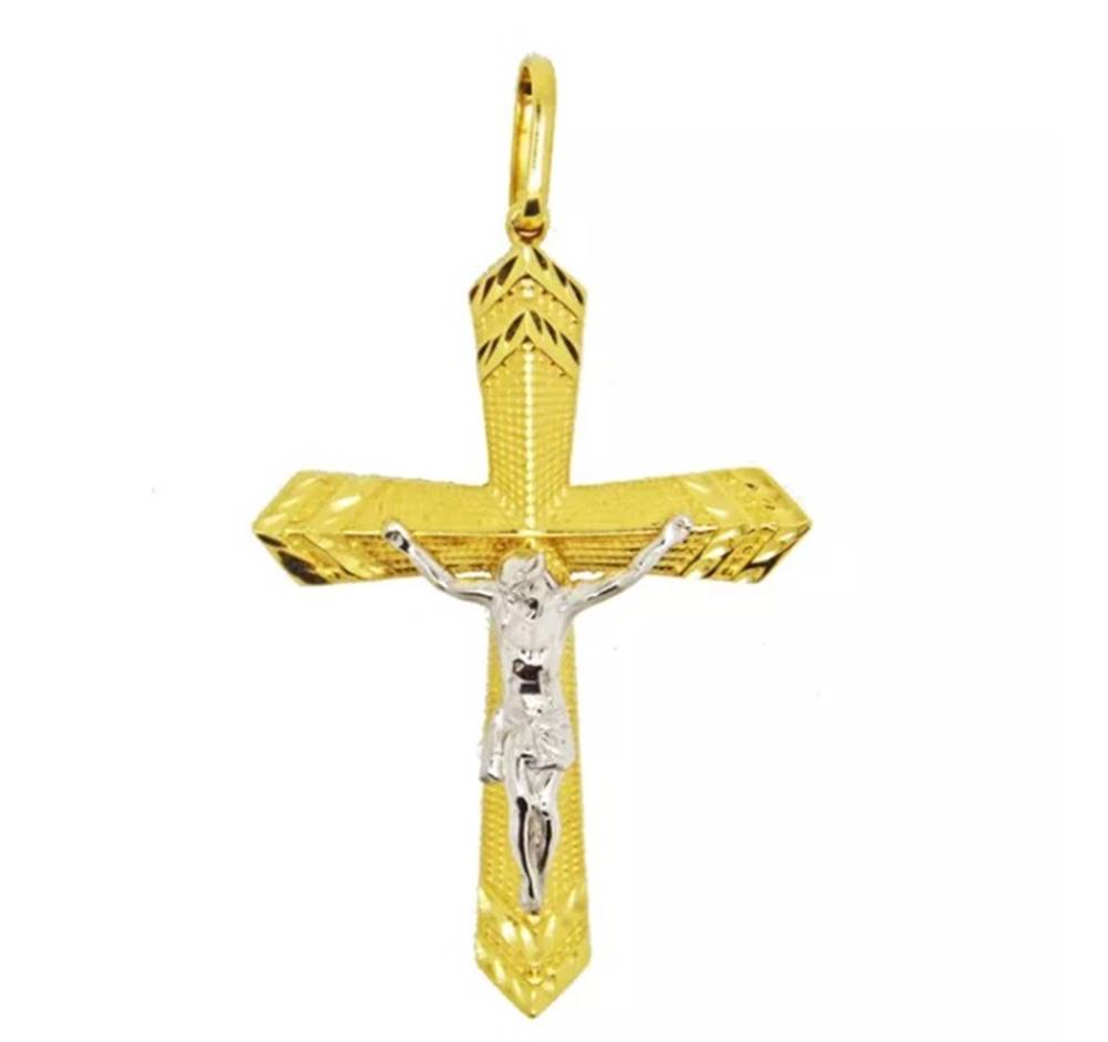 Ideias de Pingentes - Pingente Crucifixo de Ouro 18k