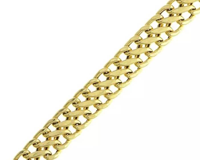 Pulseira De Ouro 18k Lacraia De 4,0mm Com 19cm