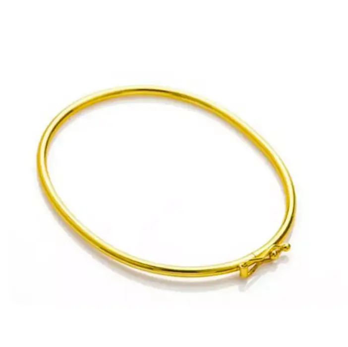 Bracelete De Ouro 18k Algema De 2,8mm Com 6,7cm