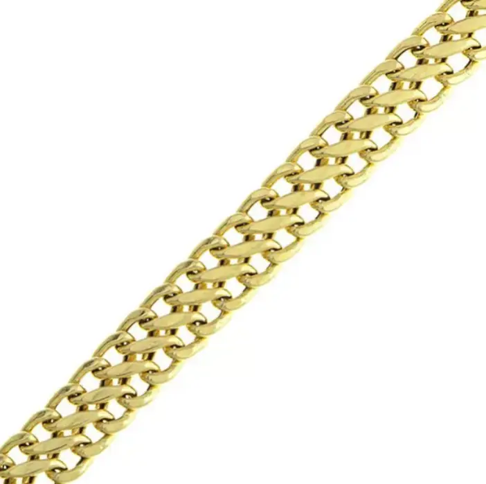 Pulseira De Ouro 18k Lacraia De 4,0mm Com 19cm