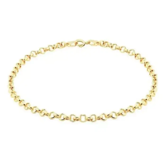 Pulseira De Ouro 18k Português De 2,5mm Com 18cm