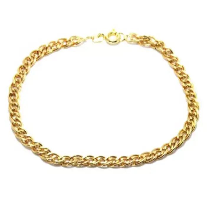 Pulseira De Ouro 18k Romana De 20cm Com 4,4mm