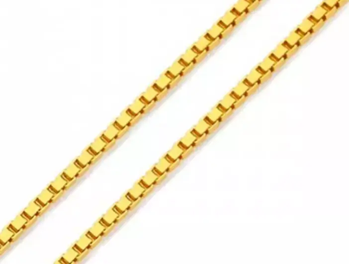 Corrente de Ouro 18k Veneziana de 0,5mm com 40cm