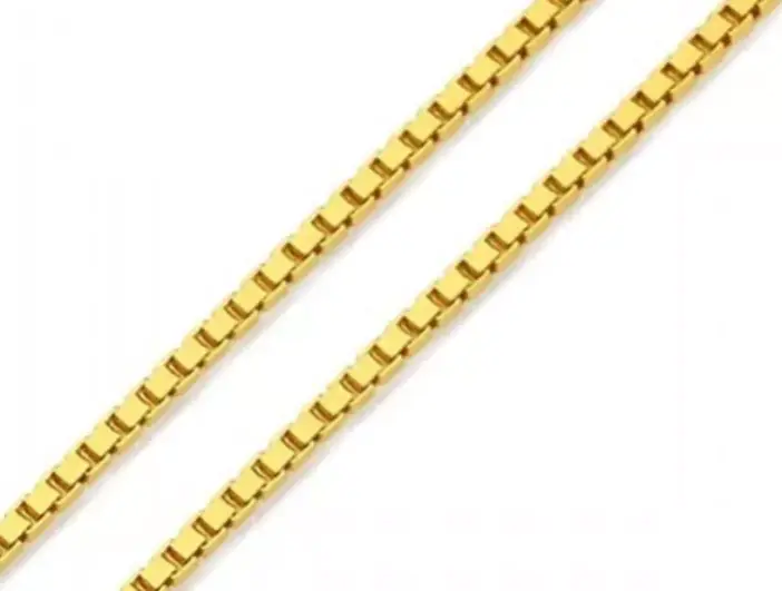 1 - Corrente de Ouro 18k Veneziana de 0,5mm com 45cm