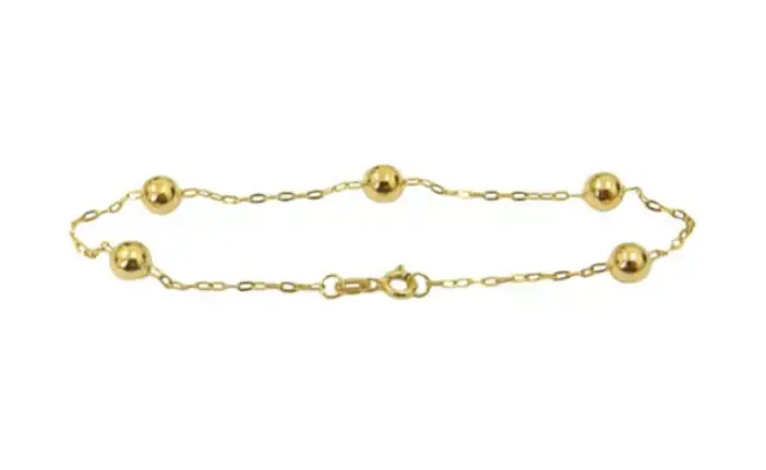 Pulseiras de bolinhas de ouro 18k